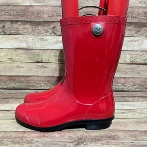 Ugg Red Sienna rubber Rain Boots